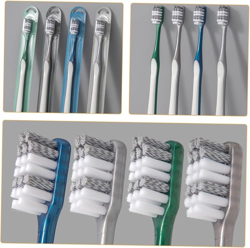 8Pcs Mens Hard Manual Toothbrush Large Head Ergonomic Design For Plaque Removal - Image 5