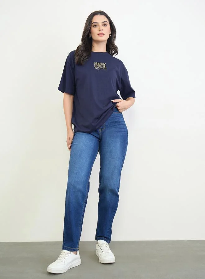 ستايلي Blue Tapered Fit High Rise Jeans