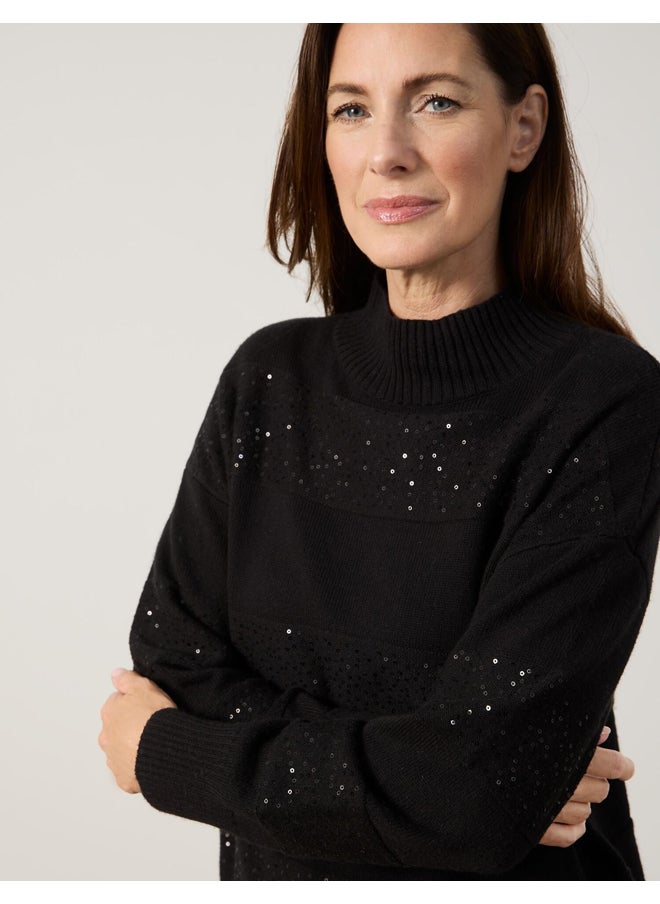 GERRY WEBER Stripes Glitter Jumper  - Image 4