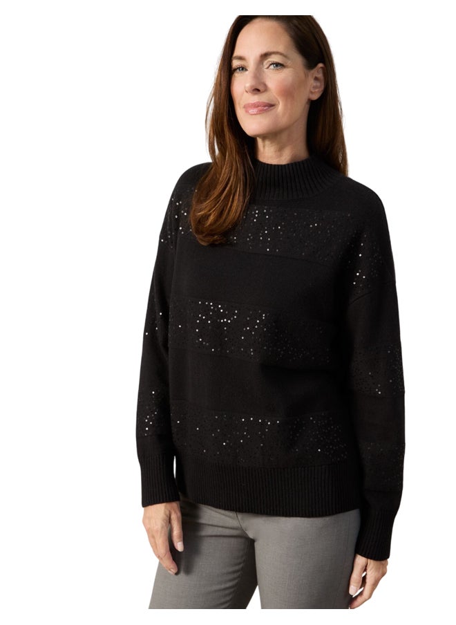 GERRY WEBER Stripes Glitter Jumper  - Image 1