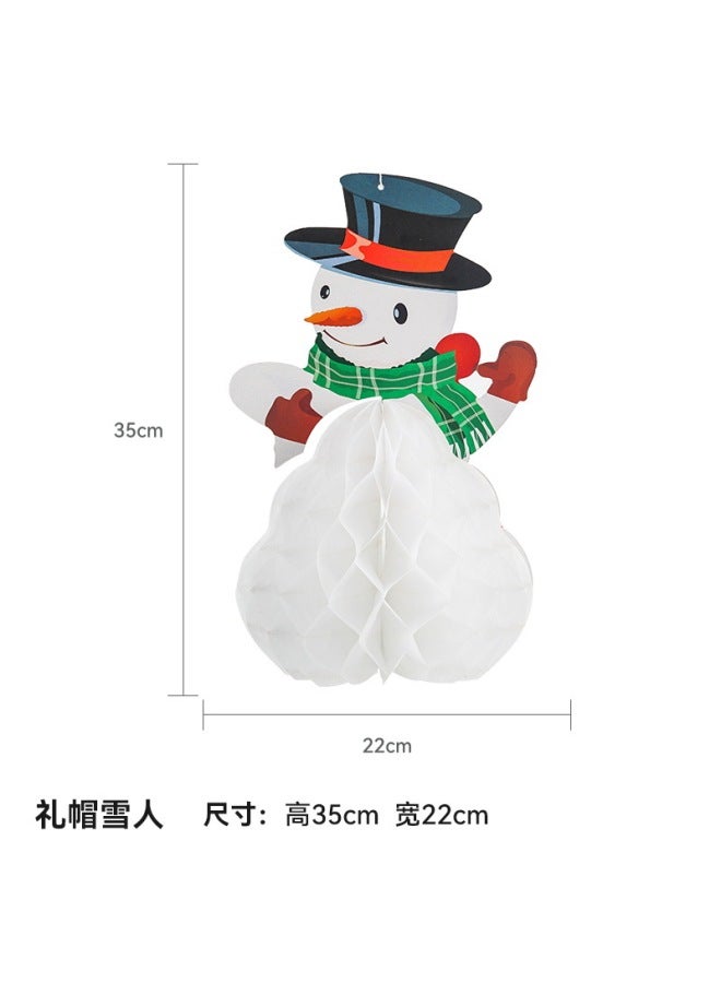 Autonomy Christmas Decoration Props Wall Flower Hanging Decoration Classroom Scene Layout Window Flag Honeycomb Ball Photo Props - Image 1