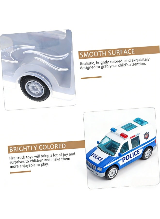 6-in-1 Police Car Squad Transport Vehicle Toy Set Storage Vehicle - The Ultimate Toy for Future Police/Healthcare Professionals! This vibrant police car squad set will bring you endless driving fun - it's the ideal gift for boys and girls who love cars! It includes a variety of role-playing activities and is perfect for young children aged 3 and above who enjoy hands-on activities, playing with toy car sets, and imaginative storytelling. - Image 3