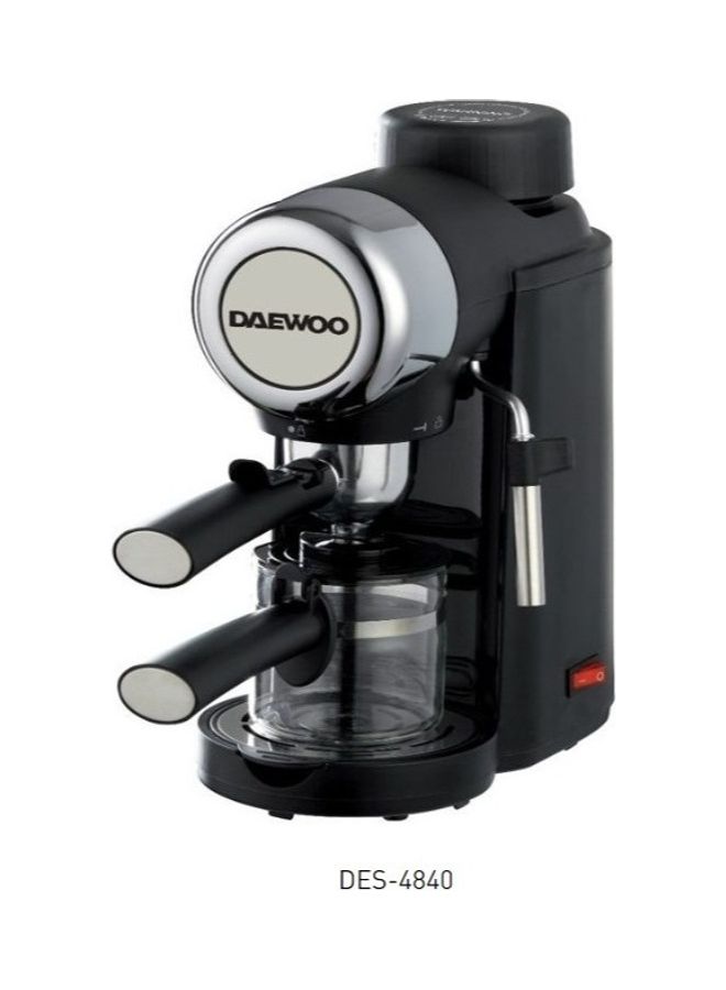 DAEWOO Espresso Maker 0.24 L 800.0 W DES-4840- Portable Black - Image 1