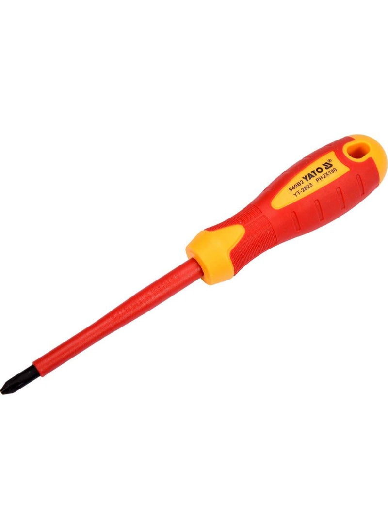 YATO Insulated Philips Screwdriver PH2x100mm VDE-1000V YT-2823