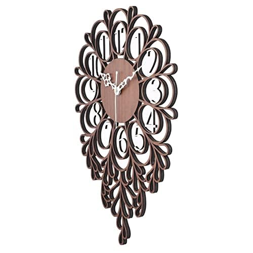Nozvera Wooden Wall Clock for Home Decor Vintage Silent Wall Clock for Home Antique Wooden Big Size Wall Clock for Home Stylish, Living Room, Bedroom, Office and Hall (16 Inch X 11 Inch) - Image 4