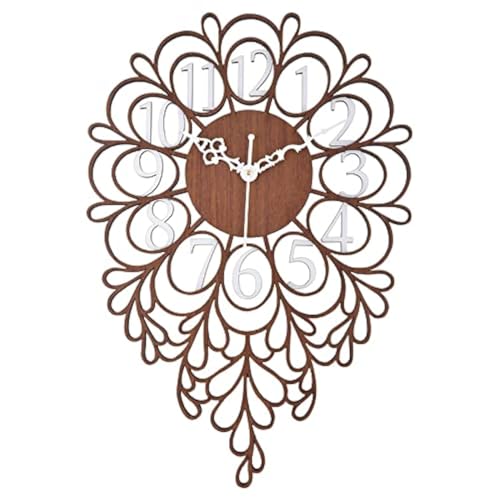 Nozvera Wooden Wall Clock for Home Decor Vintage Silent Wall Clock for Home Antique Wooden Big Size Wall Clock for Home Stylish, Living Room, Bedroom, Office and Hall (16 Inch X 11 Inch) - Image 1