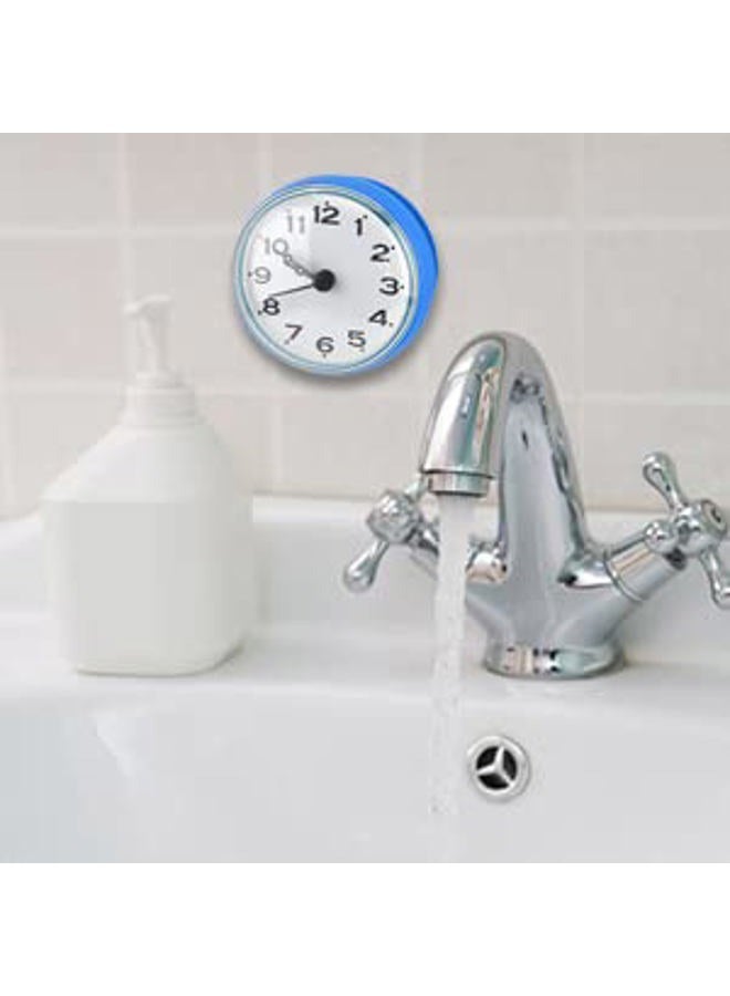 Pomya Bathroom Clock, Suction Cup Wall Clock Waterproof Bath Shower Clock for Kitchen Bathroom (Blue) - Image 5