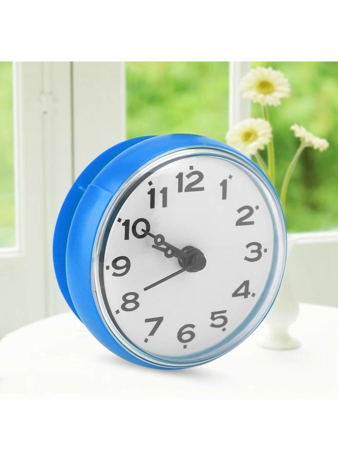 Pomya Bathroom Clock, Suction Cup Wall Clock Waterproof Bath Shower Clock for Kitchen Bathroom (Blue) - Image 4