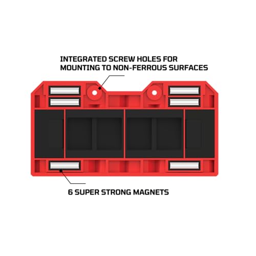 E-Z Red EZRED EZPH6 Magnetic Plier Holder Red, Holds 6 Pliers - Image 3