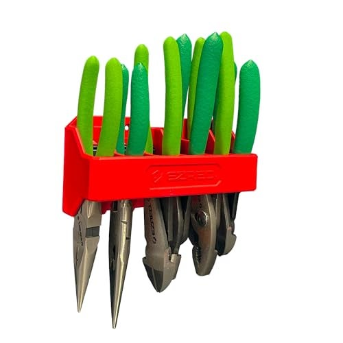 E-Z Red EZRED EZPH6 Magnetic Plier Holder Red, Holds 6 Pliers - Image 1