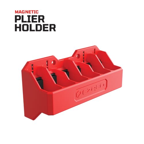 E-Z Red EZRED EZPH6 Magnetic Plier Holder Red, Holds 6 Pliers - Image 2