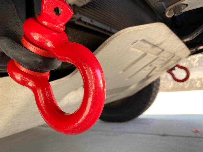 Acando Store Pack of 2 D-Ring Shackle Isolators with 4 Pieces Washer for 0.75 Inch Gear Design - Fits Standard 3/4" Shackle, Protects Bumper, Reduces Rattling (Red0) - Image 3