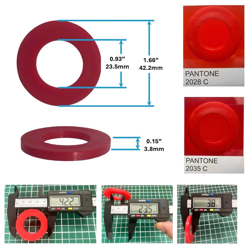 Acando Store Pack of 2 D-Ring Shackle Isolators with 4 Pieces Washer for 0.75 Inch Gear Design - Fits Standard 3/4" Shackle, Protects Bumper, Reduces Rattling (Red0) - Image 2