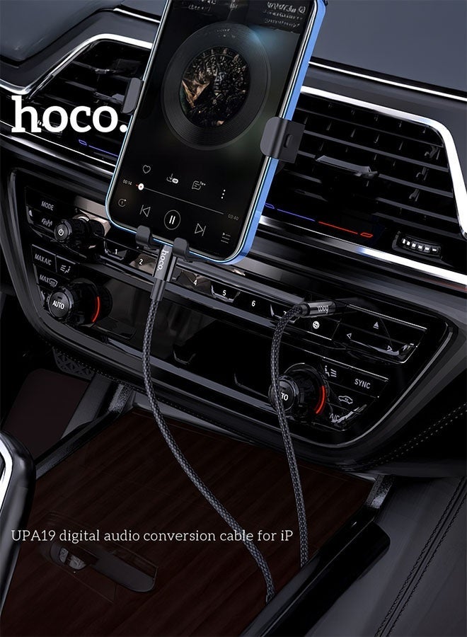 hoco. UPA19 digital audio conversion cable for iP (iP male connector to DC3.5 male connector, Black)  - Image 4