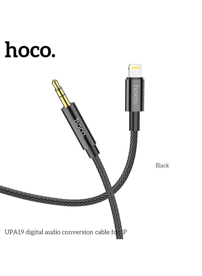hoco. UPA19 digital audio conversion cable for iP (iP male connector to DC3.5 male connector, Black)  - Image 2