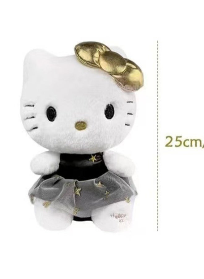 Sanrio Kuromi Series Cute Plush Doll - Lolita Princess Dress Bow Doll 