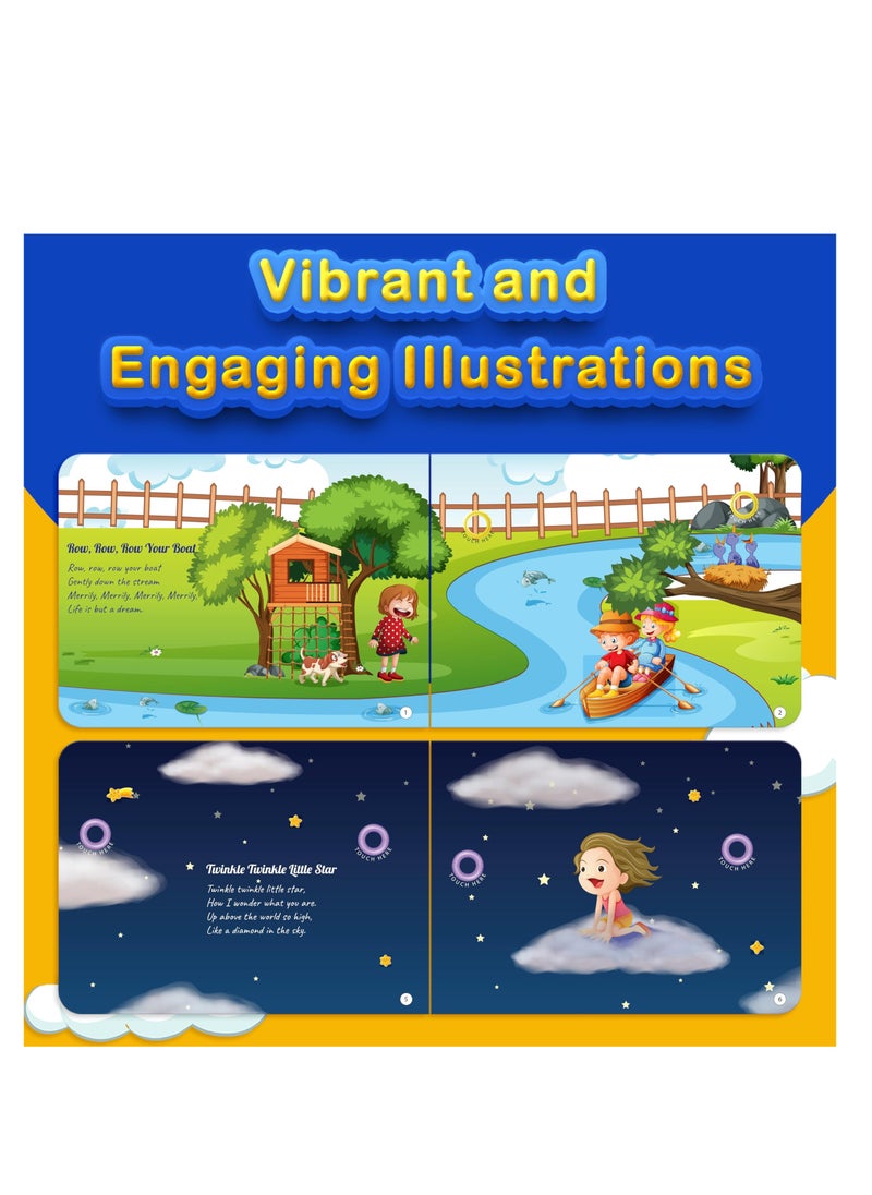 Kiddale - Pack of 2 Musical Rhymes Book| 8 Classical and 16 Farm Animal Nursery Rhymes|28 Sounds each |Interactive Touch n Play Sound Book|Best Gift with Musical Learning for 1-3 Years|Sing Along Books - Image 1