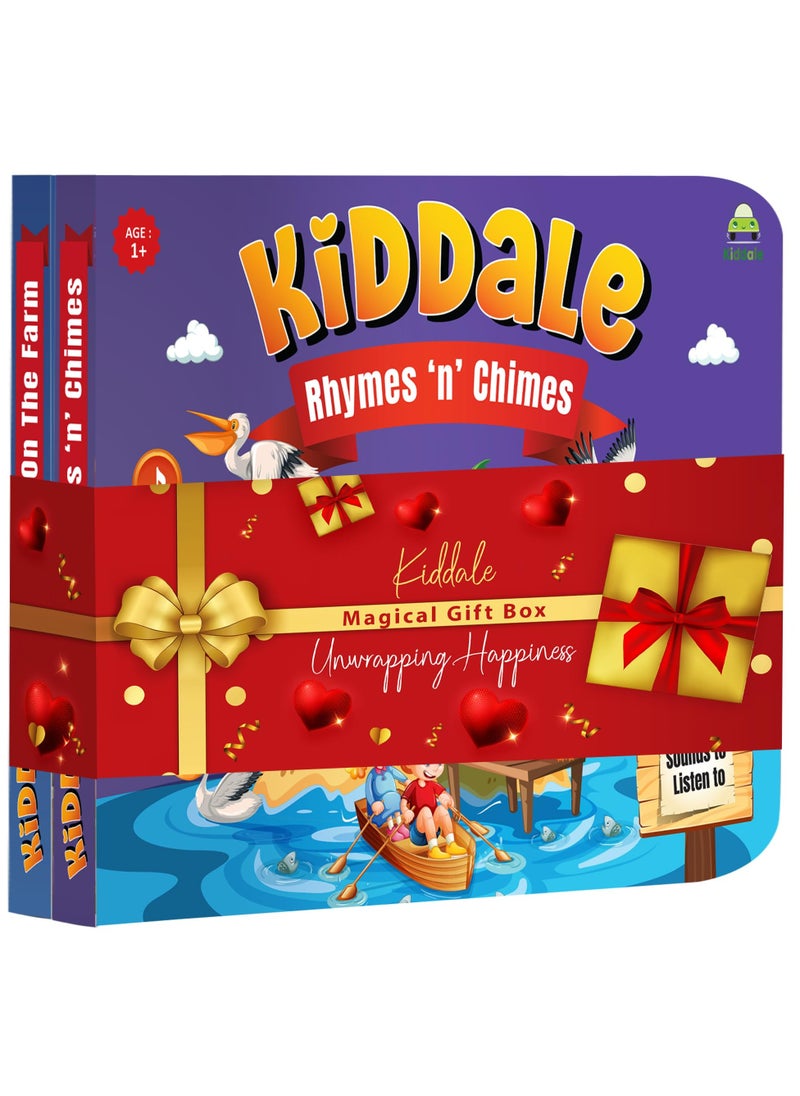 Kiddale - Pack of 2 Musical Rhymes Book| 8 Classical and 16 Farm Animal Nursery Rhymes|28 Sounds each |Interactive Touch n Play Sound Book|Best Gift with Musical Learning for 1-3 Years|Sing Along Books - Image 1