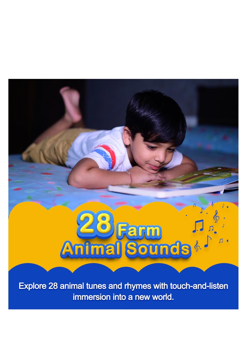 Kiddale - Pack of 2 Musical Rhymes Book| 8 Classical and 16 Farm Animal Nursery Rhymes|28 Sounds each |Interactive Touch n Play Sound Book|Best Gift with Musical Learning for 1-3 Years|Sing Along Books - Image 1