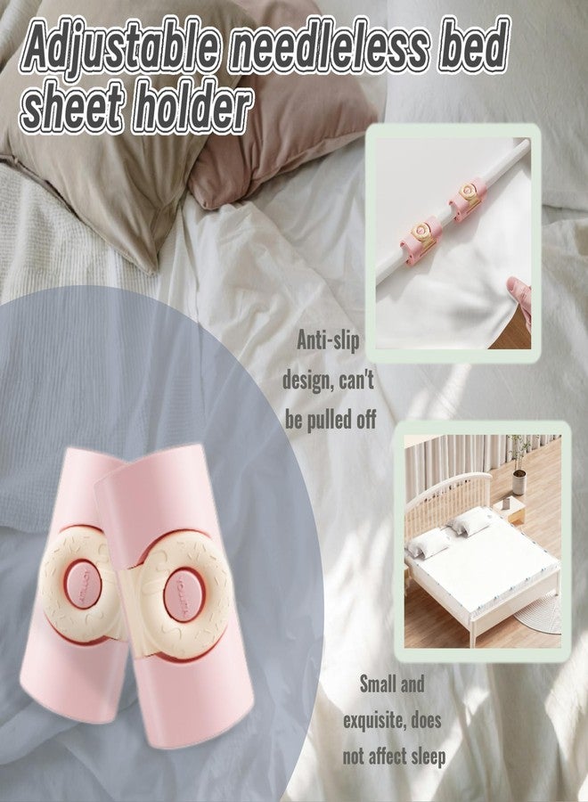 YOUNEEDFUL Cylindrical Bed Sheet Grippers, Adjustable Needle-Free Sheet Fasteners That Hold Slip and Fall Out Bedding Accessories for Most Mattresses,There is a donut like clasp，Food Bag Sealing Clips (Blue) - Image 2