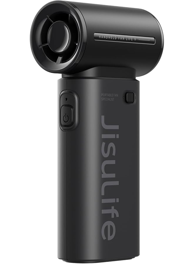 erorex Portable Handheld Fan Mini Usb Rechargeable Fan 18H Max Cooling Time 5000Mah Small Battery Personal Makeup Eyelash Fan Pocket Fan With 5 Speeds For Women Men Travel Camping Outdoor Black - Image 1