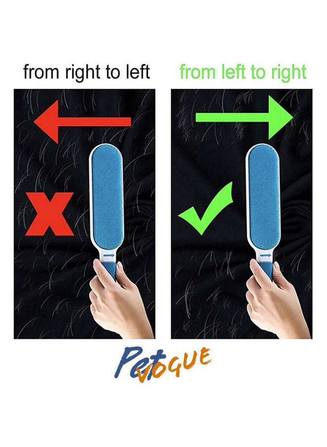 PET Double Sided Dog Hair Lint Remover Brush For Clothes - Remove Cat And Dog Hair, Lint From Clothing, Couch, Furniture, Bedding Blue  - Image 4