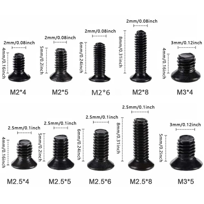 higadget Universal Laptop Screw Kit, Alloy Steel M2 M2.5 M3 Computer Screws Assortment for IBM, HP, Dell, Lenovo, Samsung, Sony, Electronics Repair Fastener Set - 500Pc - Image 3