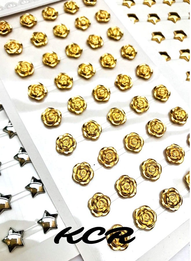 KCR Amazing Crystal Star & Flower Shape Self Adhesive Stone Stickers for Kids for Art & Craft(Set of 3) - Image 3