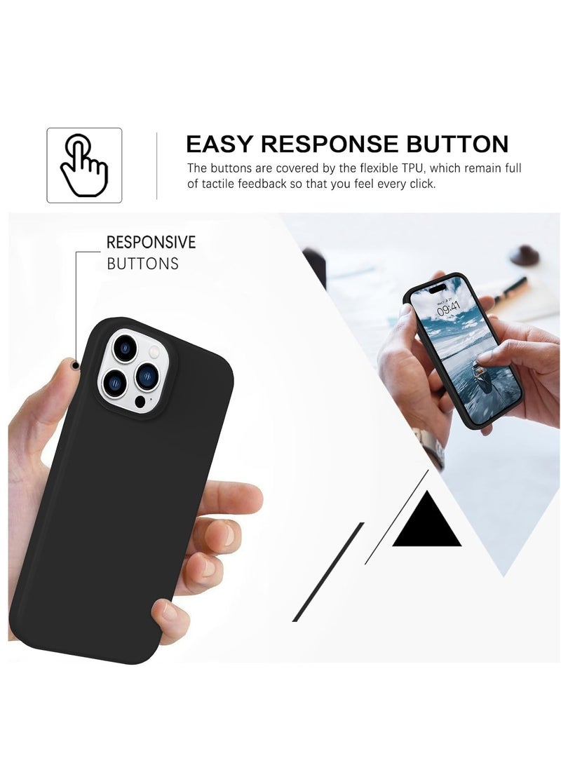 ELTRAZONE Soft Silicone Rubber Bumper Microfiber Lining Hard Back iPhone 14 Pro Back Cover Shockproof Protective Case Cover, Anti-Scratch, Dustproof, Premium Quality, Slim-Fit - Image 5