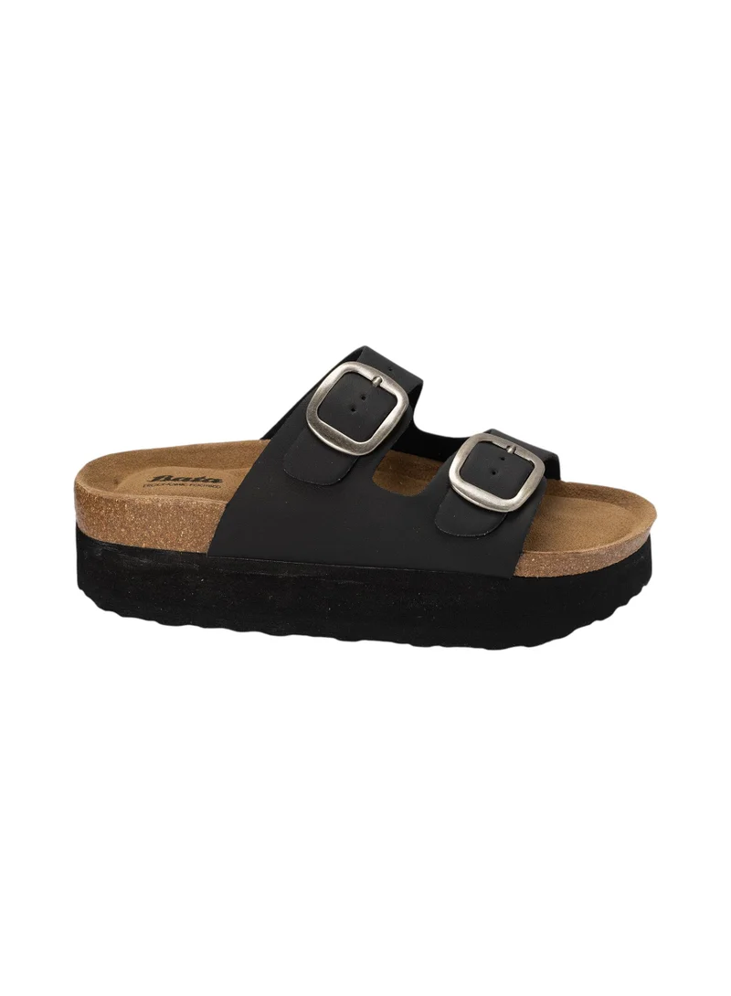 Bata Strap Platform Sandals with Buckle Accent
