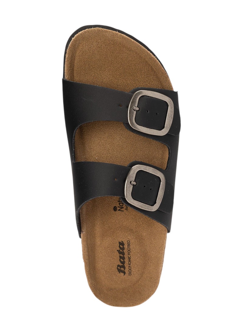 باتا صندل بكعب مسطح وحزام مع إبزيم - Image 4