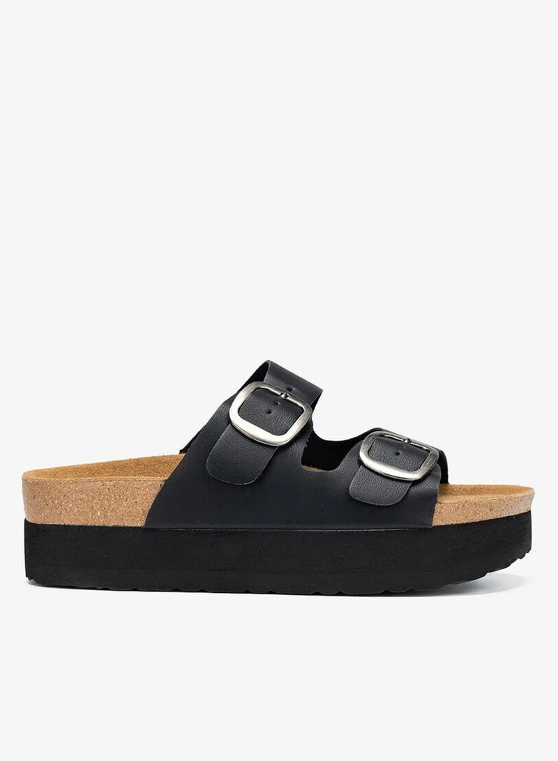 Bata  Strap Platform Sandals with Buckle Accent for Women | Best Price UAE