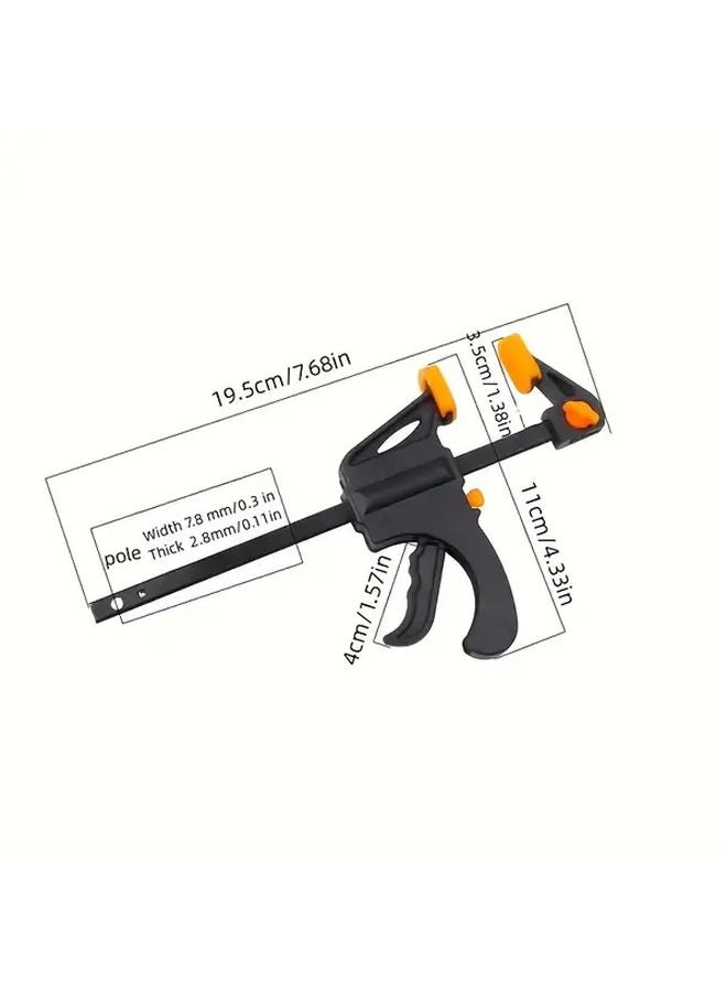 12 قطعة من مشابك الخشب ذات القبضة السريعة مقاس 4 بوصات، أداة تثبيت معدنية ثقيلة ذات روchet - Image 4