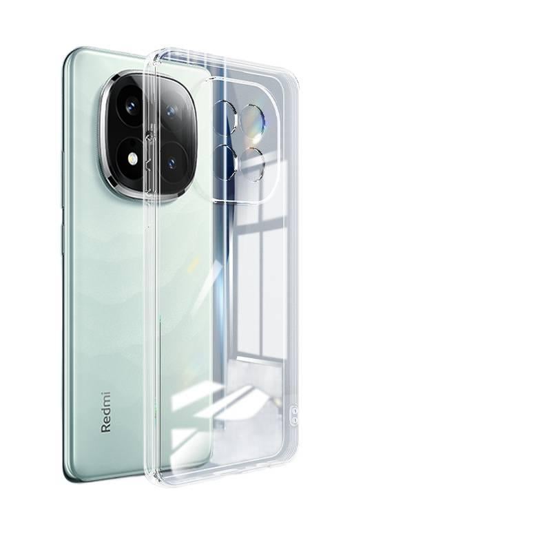 غطاء واقي، حماية من السقوط، شفاف سيليكون، مقاوم للصدمات لـ Redmi Note 14 من السيليكون باللون الأحمر للاستخدام العملي للحمل اليومي للتنقل اليومي - Image 3