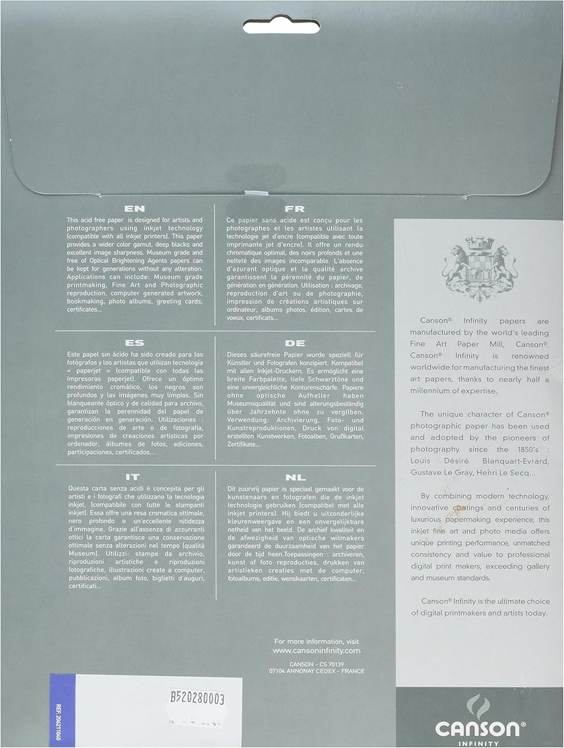 Canson Infinity Rag Photographique Fine Art Paper 310 Gram 11 x 17 Inch 25 Sheets - Image 2