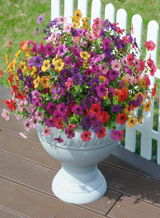 florisso Artificial Fake Plants Flowers for Outdoor Decoration, 12 Bundles Faux Silk Daisy Look Real UV Resistant for Outside Home Porch Patio Planter Decor - Image 5