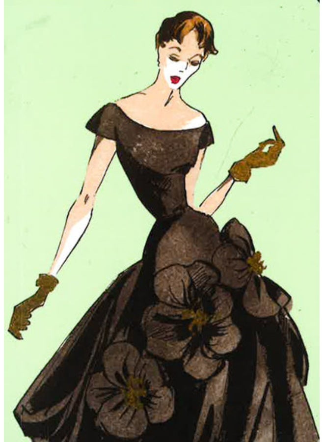 V&A Floral Dress Mini Note Book  - Image 1