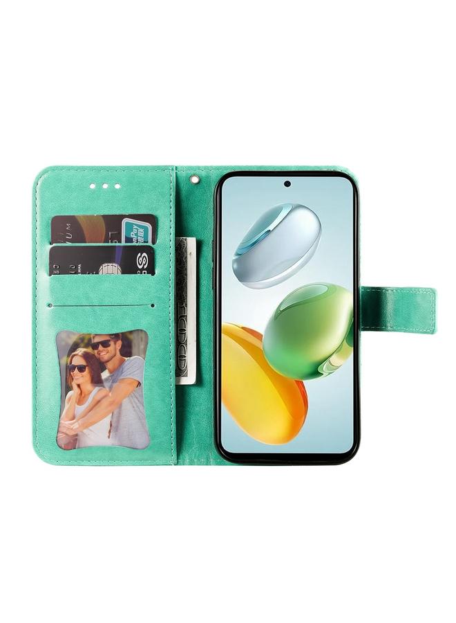 S-TOP Case For Honor Play 60 Plus Seven-petal Flowers Embossing Leather Phone Case - Image 4