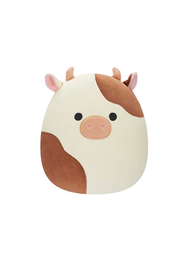 Squishmallows - دمية بقرية متوسطة الحجم رونى براون وبيضاء بطول 12 بوصة، مرخصة رسمياً من كيلي توى، لعبة قماشية ملونة، لعبة ناعمة هدية للأطفال، للبنات والأولاد، لعبة قابلة للغسل وطرية بألوان متعددة لجميع الأعمار - Image 1
