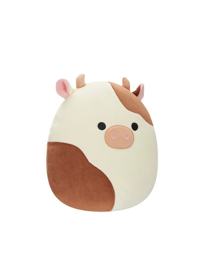 Squishmallows - دمية بقرية متوسطة الحجم رونى براون وبيضاء بطول 12 بوصة، مرخصة رسمياً من كيلي توى، لعبة قماشية ملونة، لعبة ناعمة هدية للأطفال، للبنات والأولاد، لعبة قابلة للغسل وطرية بألوان متعددة لجميع الأعمار - Image 1