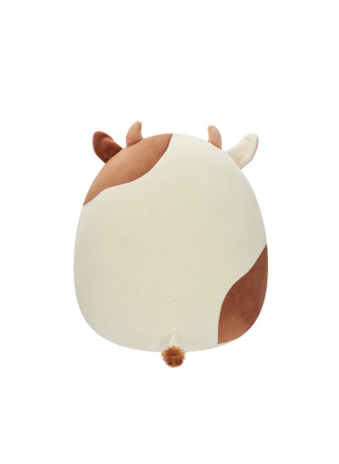 Squishmallows - دمية بقرية متوسطة الحجم رونى براون وبيضاء بطول 12 بوصة، مرخصة رسمياً من كيلي توى، لعبة قماشية ملونة، لعبة ناعمة هدية للأطفال، للبنات والأولاد، لعبة قابلة للغسل وطرية بألوان متعددة لجميع الأعمار - Image 1