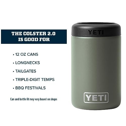 YETI Rambler 12 oz. Colster Can Insulator for Standard Size Cans, Camp Green (NO CAN INSERT) - Image 4