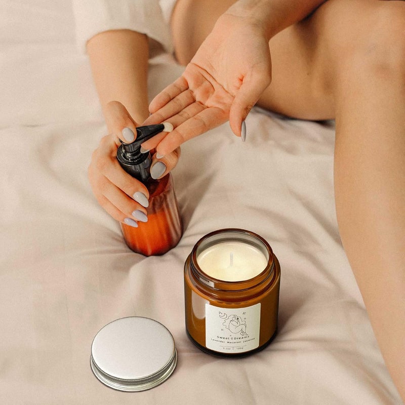 TRINIDa Sleep & Relax Scented Candle for Women - Aromatherapy Luxury Soy Wax Candle With Lavender Scent - Perfect for Bath, Birthday, Mother's Day Gifts - Image 4