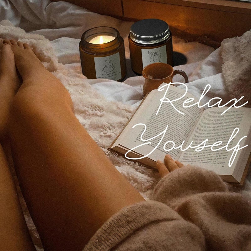 TRINIDa Sleep & Relax Scented Candle for Women - Aromatherapy Luxury Soy Wax Candle With Lavender Scent - Perfect for Bath, Birthday, Mother's Day Gifts - Image 3