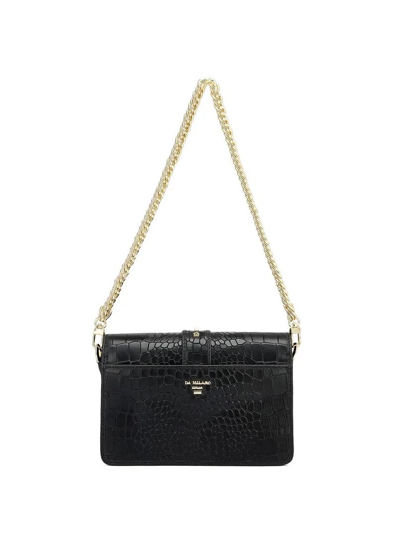 Da Milano  Genuine Leather Black Sling Bag for Women | Best Price UAE