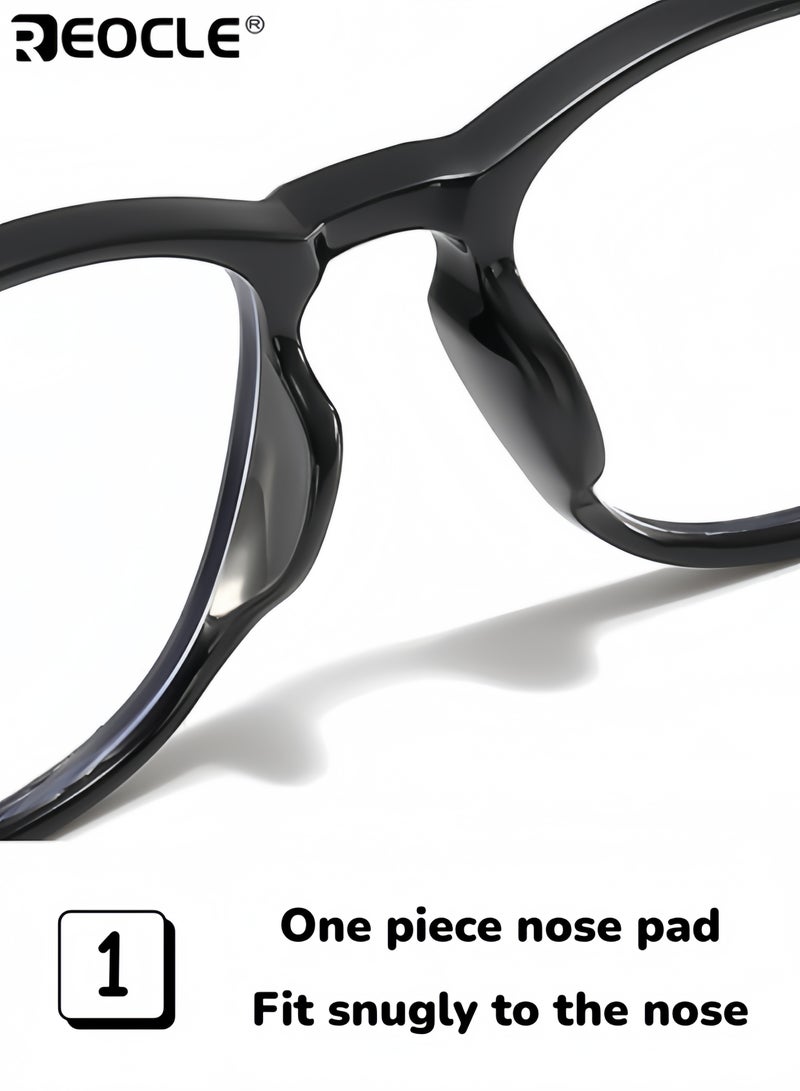 ريوكل نظارات زرقاء الضوء للأطفال بتصميم بحجم صغير وعدسات غير طبية، نظارات كمبيوتر بأسلوب مزخرف لحماية الشاشة للأولاد والبنات - Image 3