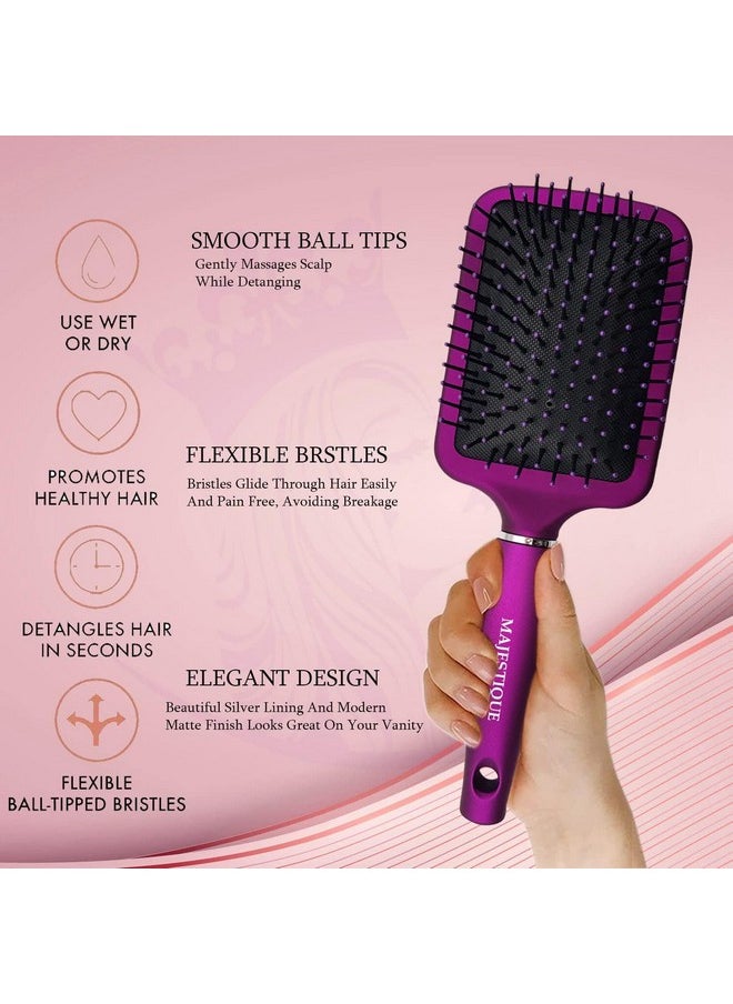 MAJESTIQUE Majestique Round Hair Brush and Paddle hair brush for Blow Drying Men and Women, Great On Wet or Dry Hair (Pack of 2)  - Image 2