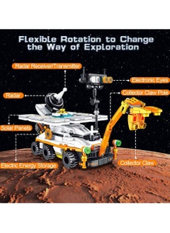 MUMS PLANET Mars Rover Building Kit 12IN1 Kids Toys Outer Space Explorer Educational  Construction Toys for Kids 556 Pieces Solar Powered STEM Science Building Blocks Set for Boys Girls  - Image 4
