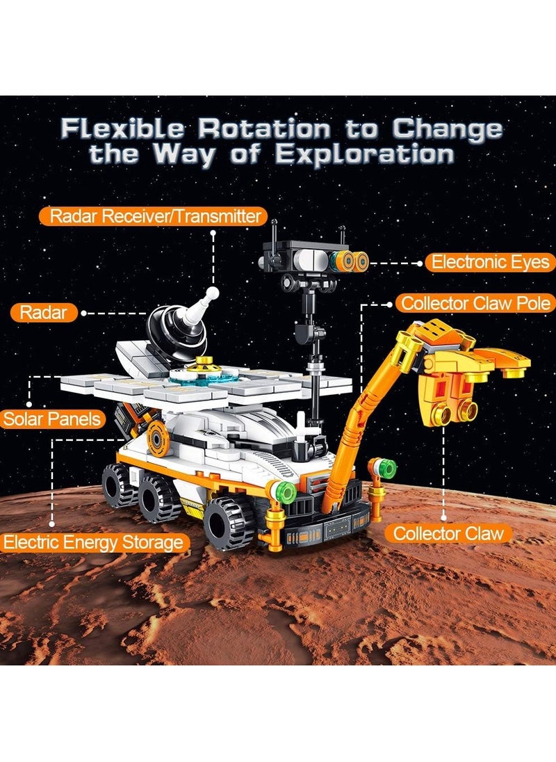 MUMS PLANET - Mars Rover Building Kit 12IN1 Kids Toys Outer Space Explorer Educational  Construction Toys for Kids 556 Pieces Solar Powered STEM Science Building Blocks Set for Boys Girls - Image 1