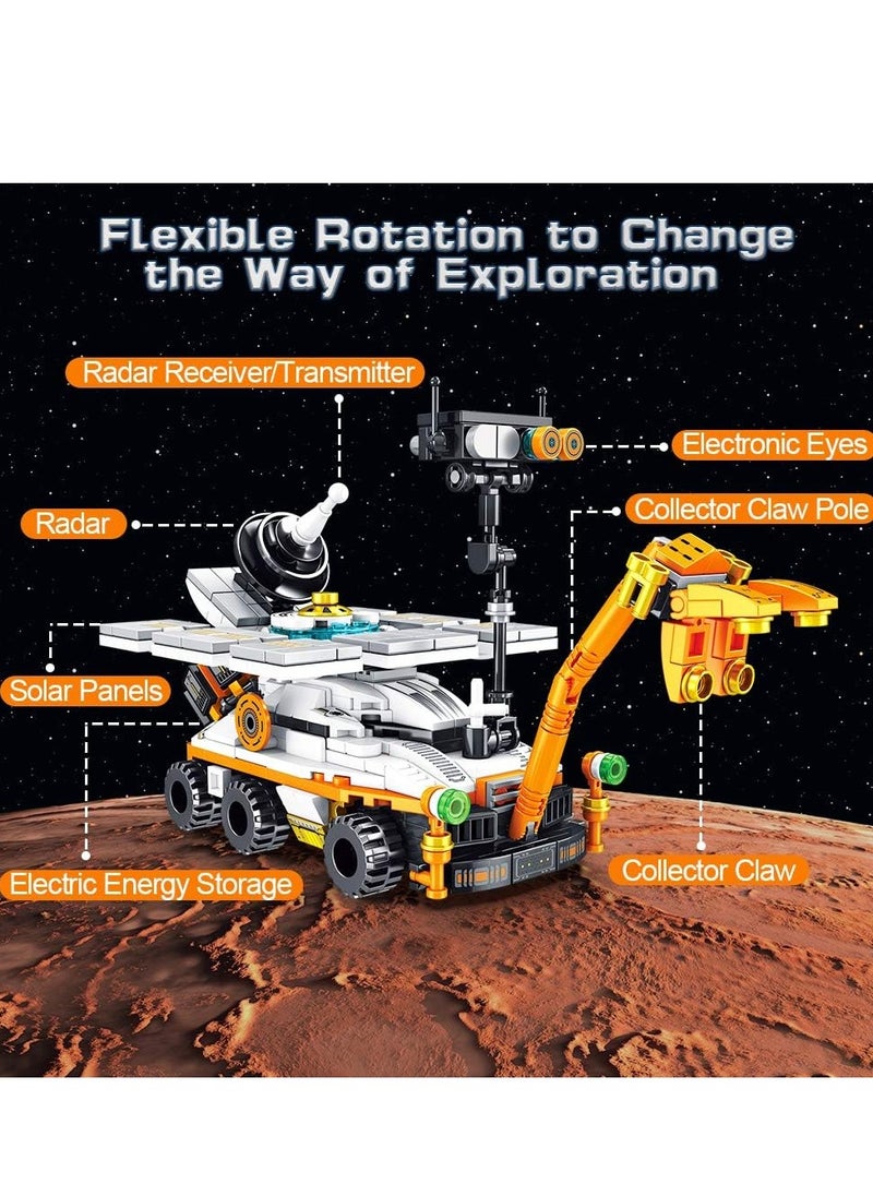 MUMS PLANET - Mars Rover Building Kit 12IN1 Kids Toys Outer Space Explorer Educational  Construction Toys for Kids 556 Pieces Solar Powered STEM Science Building Blocks Set for Boys Girls - Image 1
